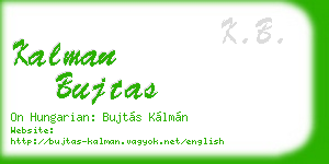 kalman bujtas business card