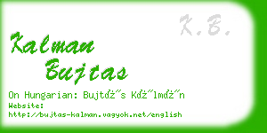 kalman bujtas business card